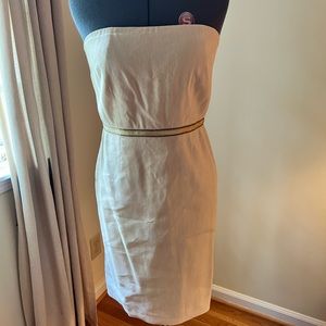 Loft Strapless Linen Dress sz 6